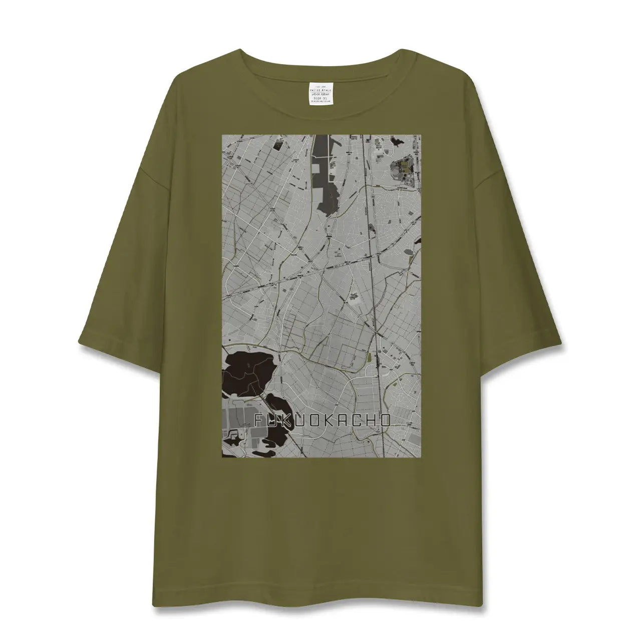 【福岡町(愛知県)】地図柄ビッグシルエットTシャツ