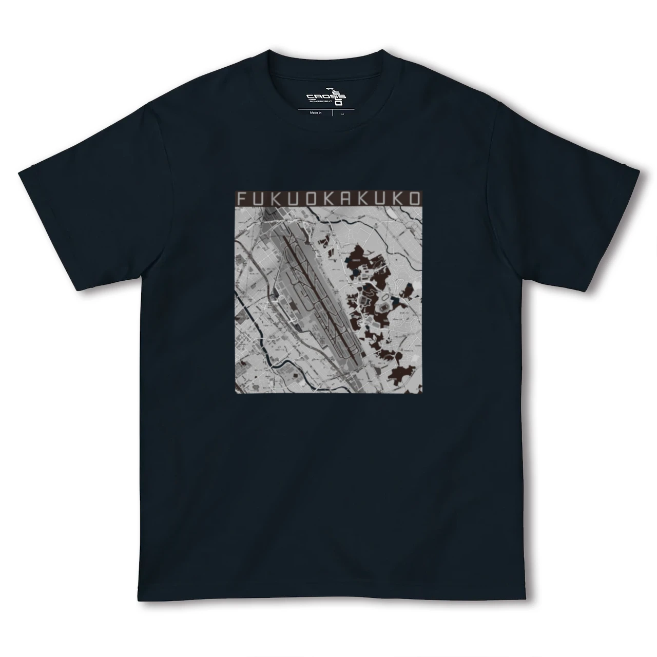 【福岡空港(福岡県)】地図柄ヘビーウェイトTシャツ
