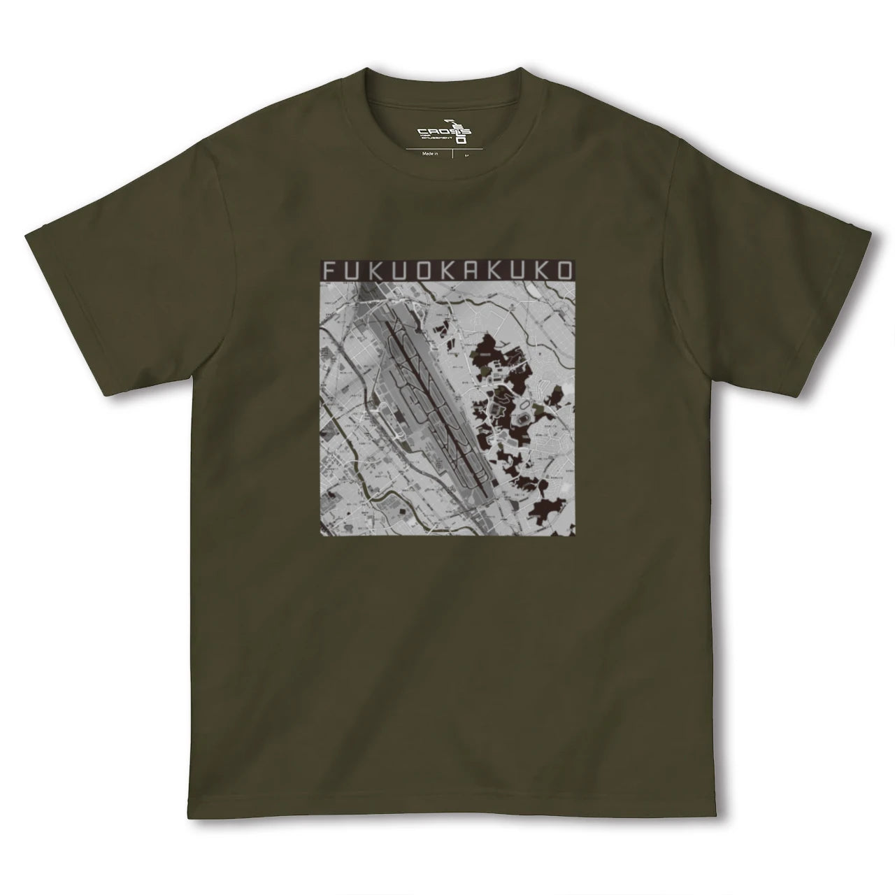 【福岡空港(福岡県)】地図柄ヘビーウェイトTシャツ