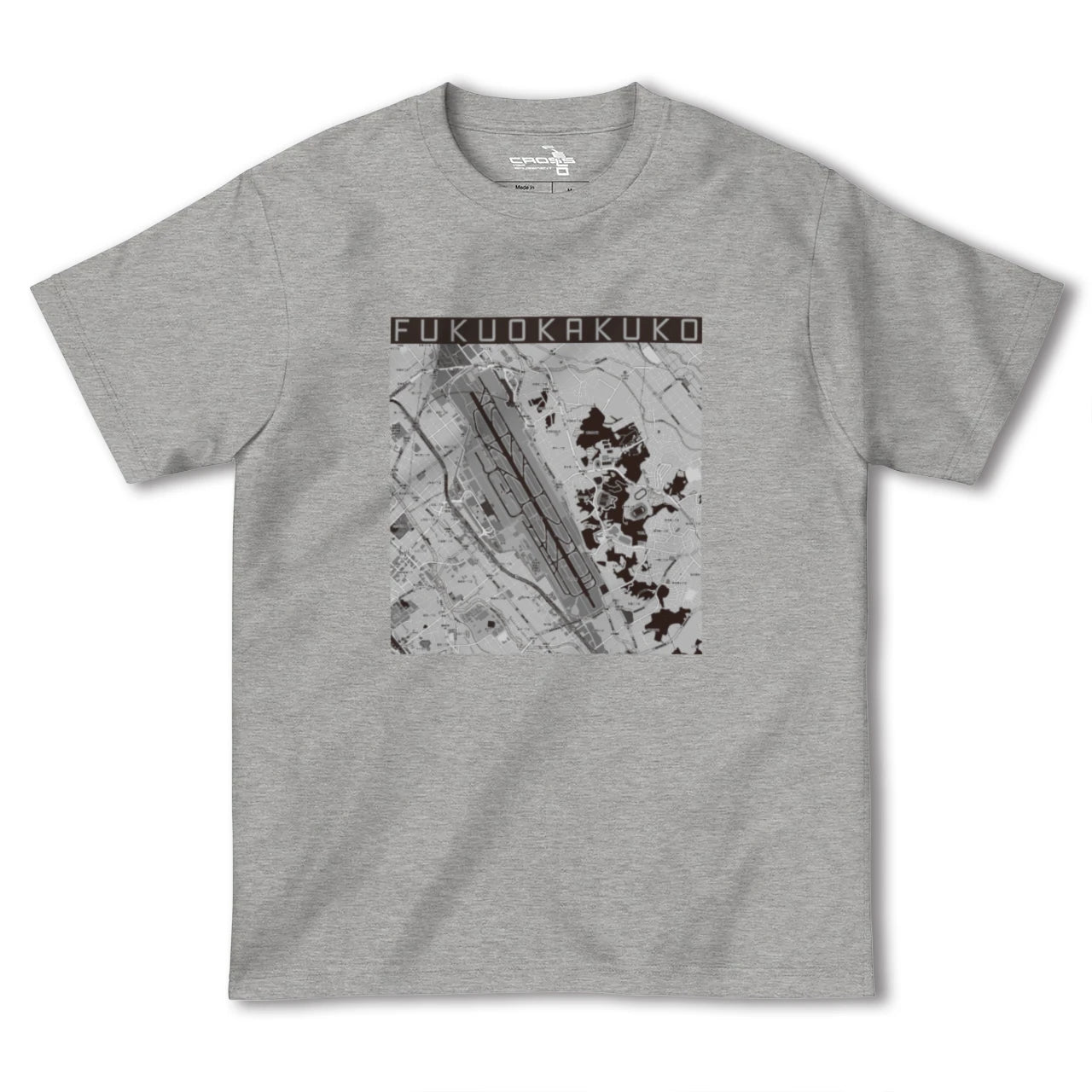 【福岡空港(福岡県)】地図柄ヘビーウェイトTシャツ