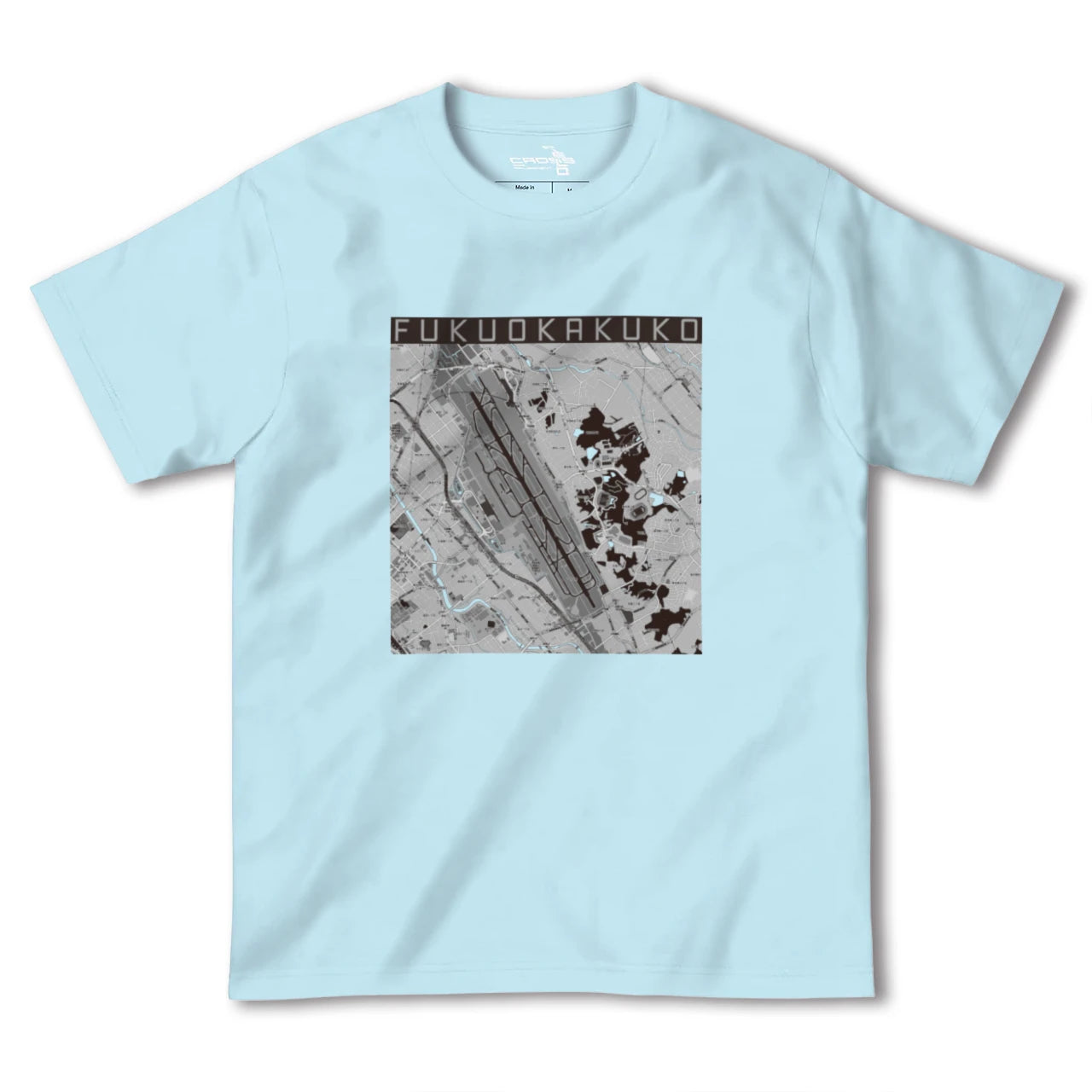 【福岡空港(福岡県)】地図柄ヘビーウェイトTシャツ