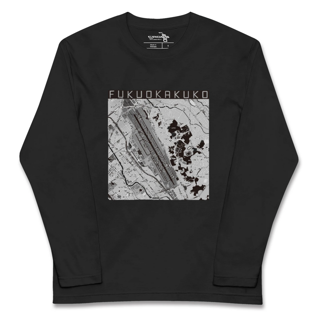【福岡空港(福岡県)】地図柄ロングスリーブTシャツ