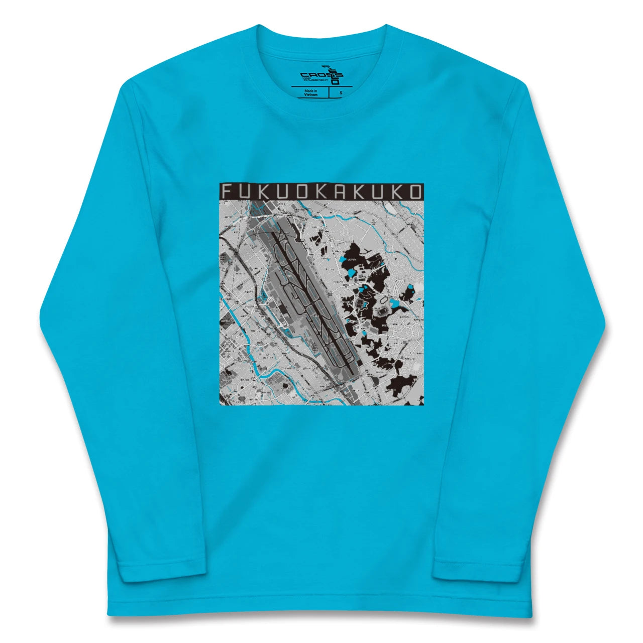 【福岡空港(福岡県)】地図柄ロングスリーブTシャツ