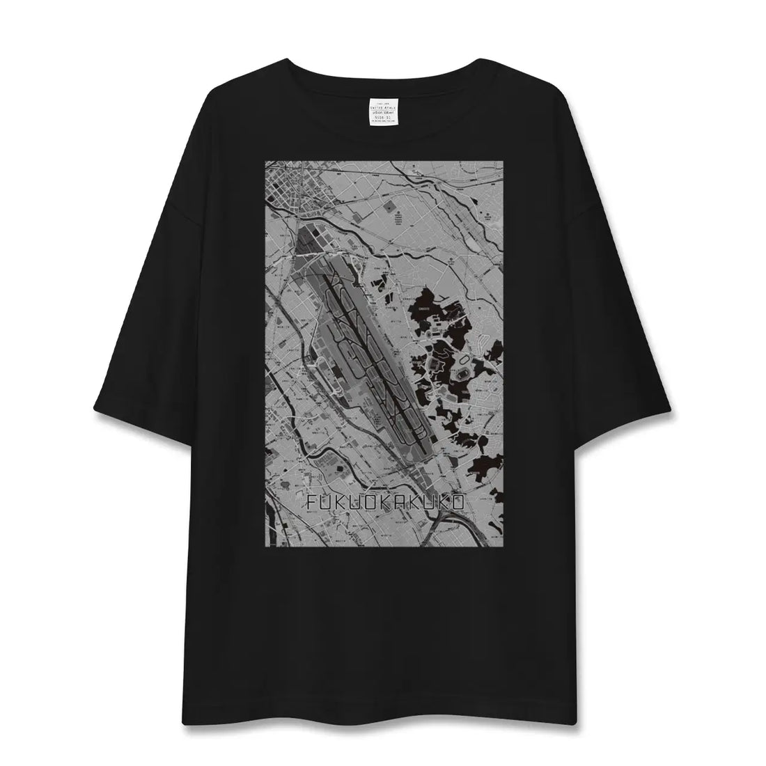 【福岡空港(福岡県)】地図柄ビッグシルエットTシャツ