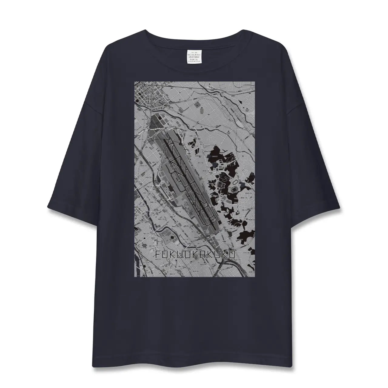 【福岡空港(福岡県)】地図柄ビッグシルエットTシャツ