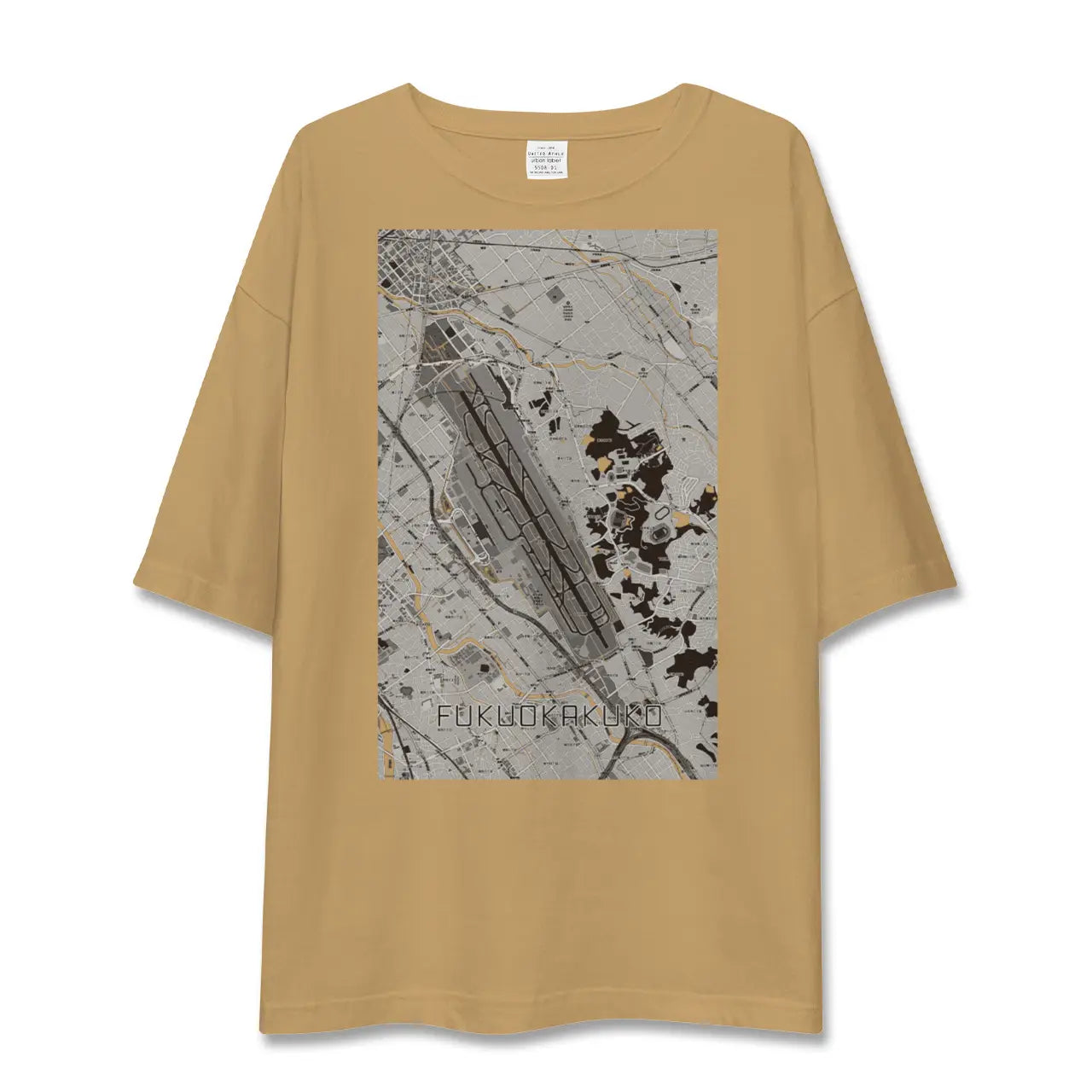 【福岡空港(福岡県)】地図柄ビッグシルエットTシャツ