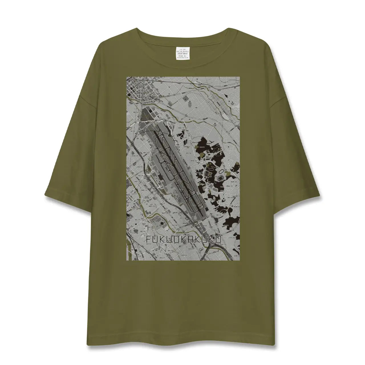 【福岡空港(福岡県)】地図柄ビッグシルエットTシャツ