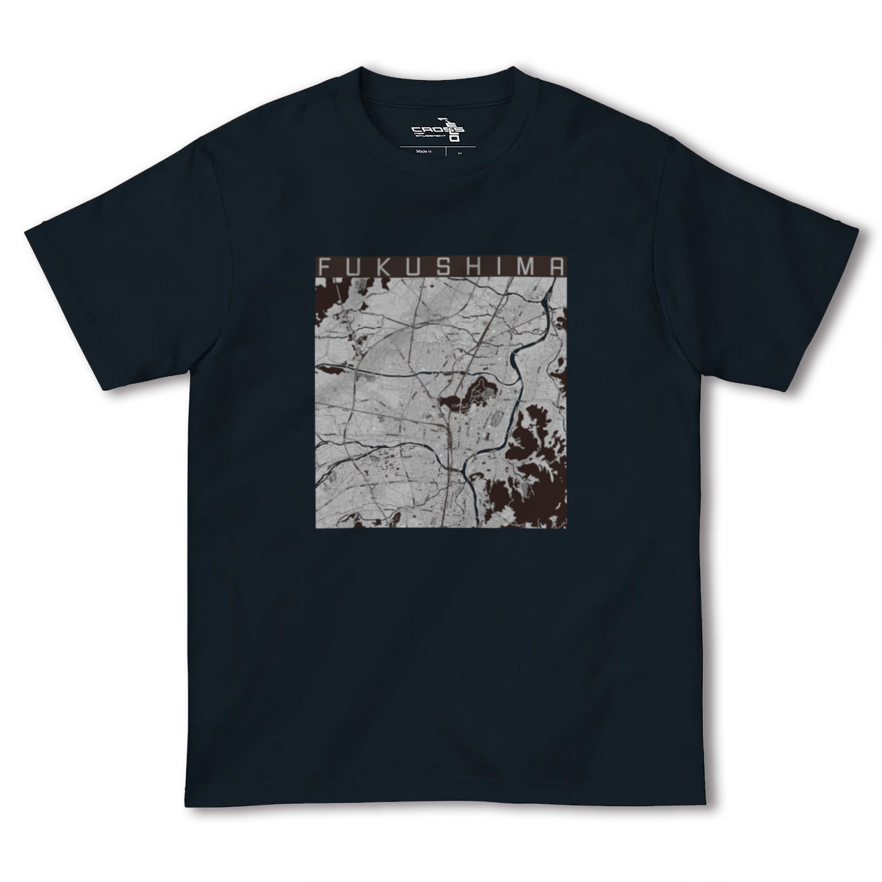 【福島(福島県)】地図柄ヘビーウェイトTシャツ
