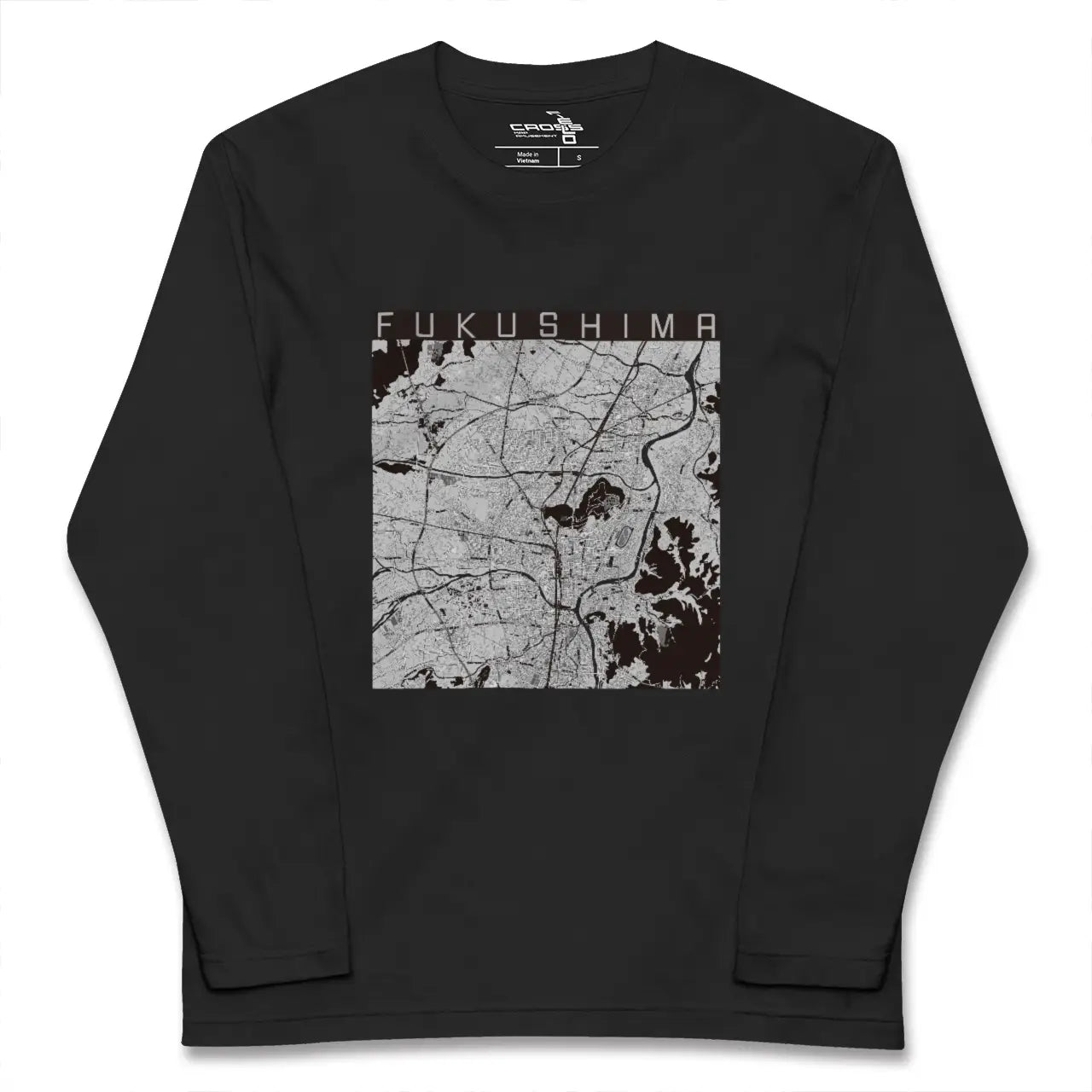 【福島(福島県)】地図柄ロングスリーブTシャツ