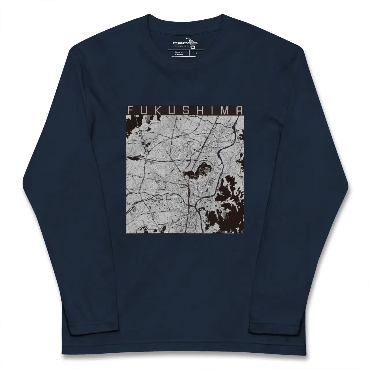 【福島(福島県)】地図柄ロングスリーブTシャツ
