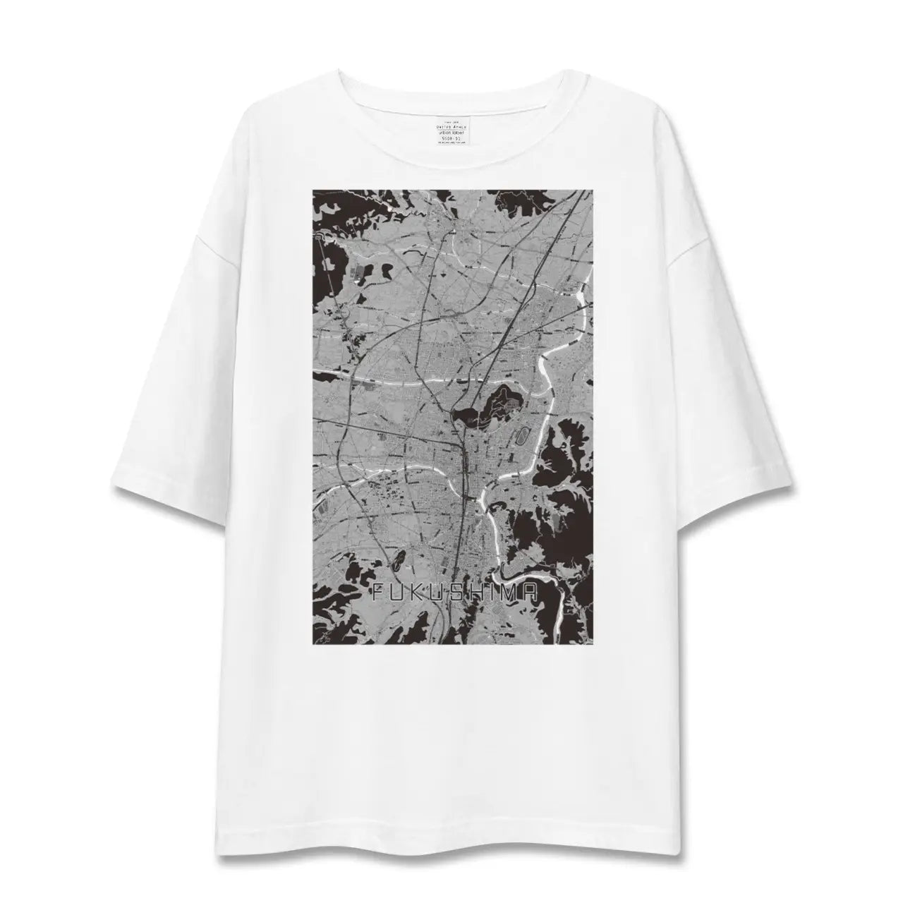 【福島(福島県)】地図柄ビッグシルエットTシャツ