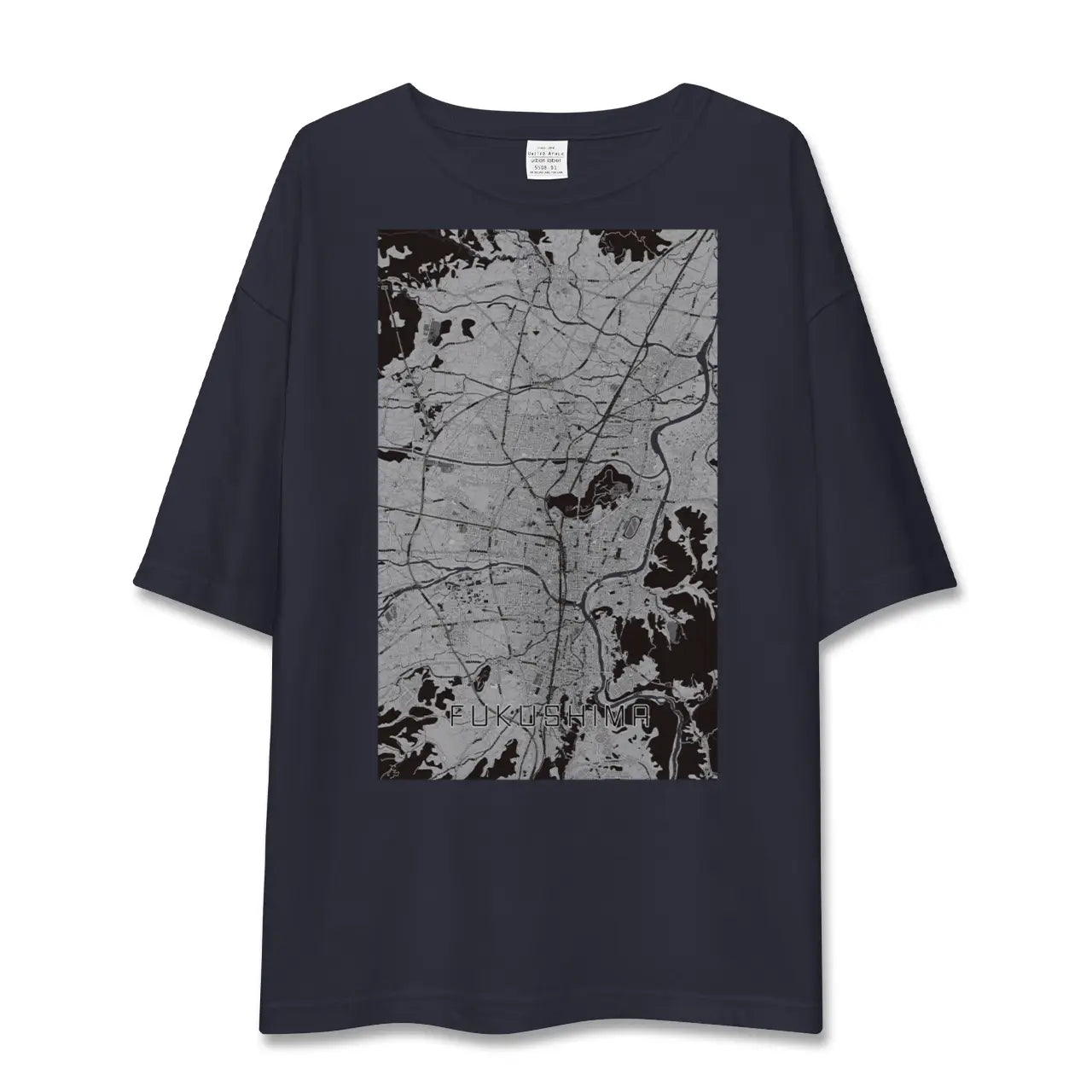 【福島(福島県)】地図柄ビッグシルエットTシャツ