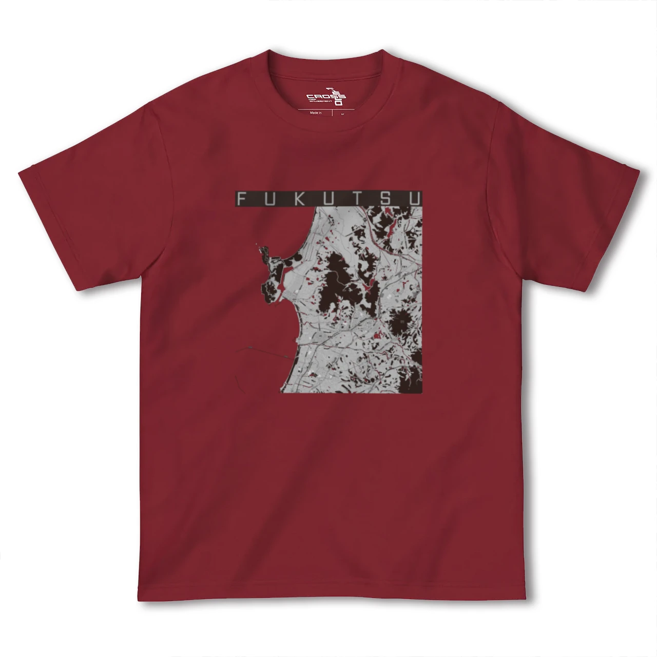 【福津(福岡県)】地図柄ヘビーウェイトTシャツ