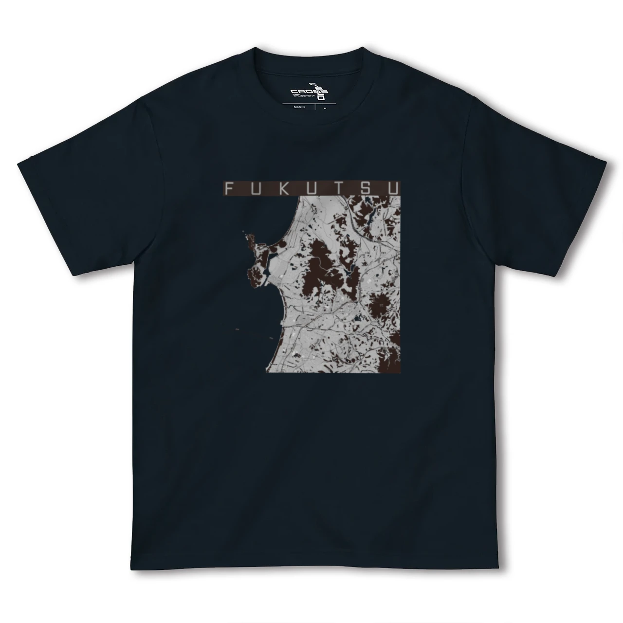 【福津(福岡県)】地図柄ヘビーウェイトTシャツ