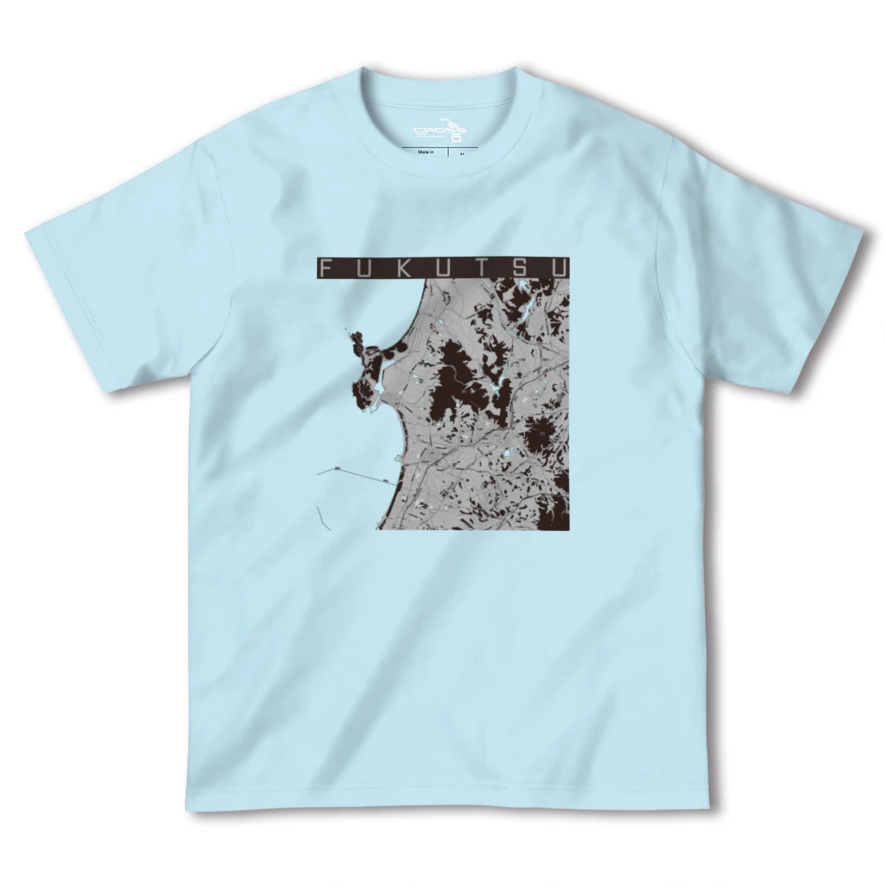 【福津(福岡県)】地図柄ヘビーウェイトTシャツ