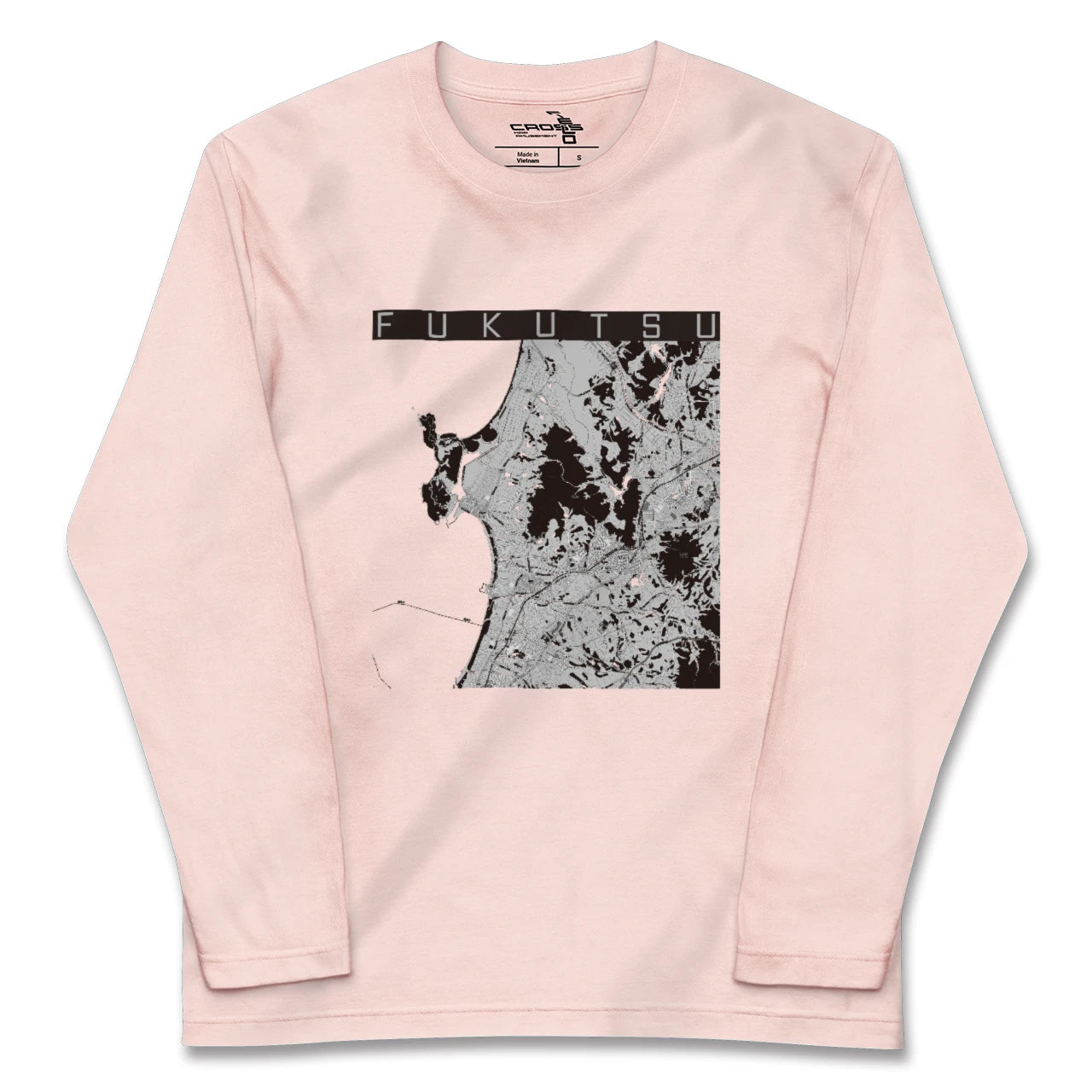 【福津(福岡県)】地図柄ロングスリーブTシャツ