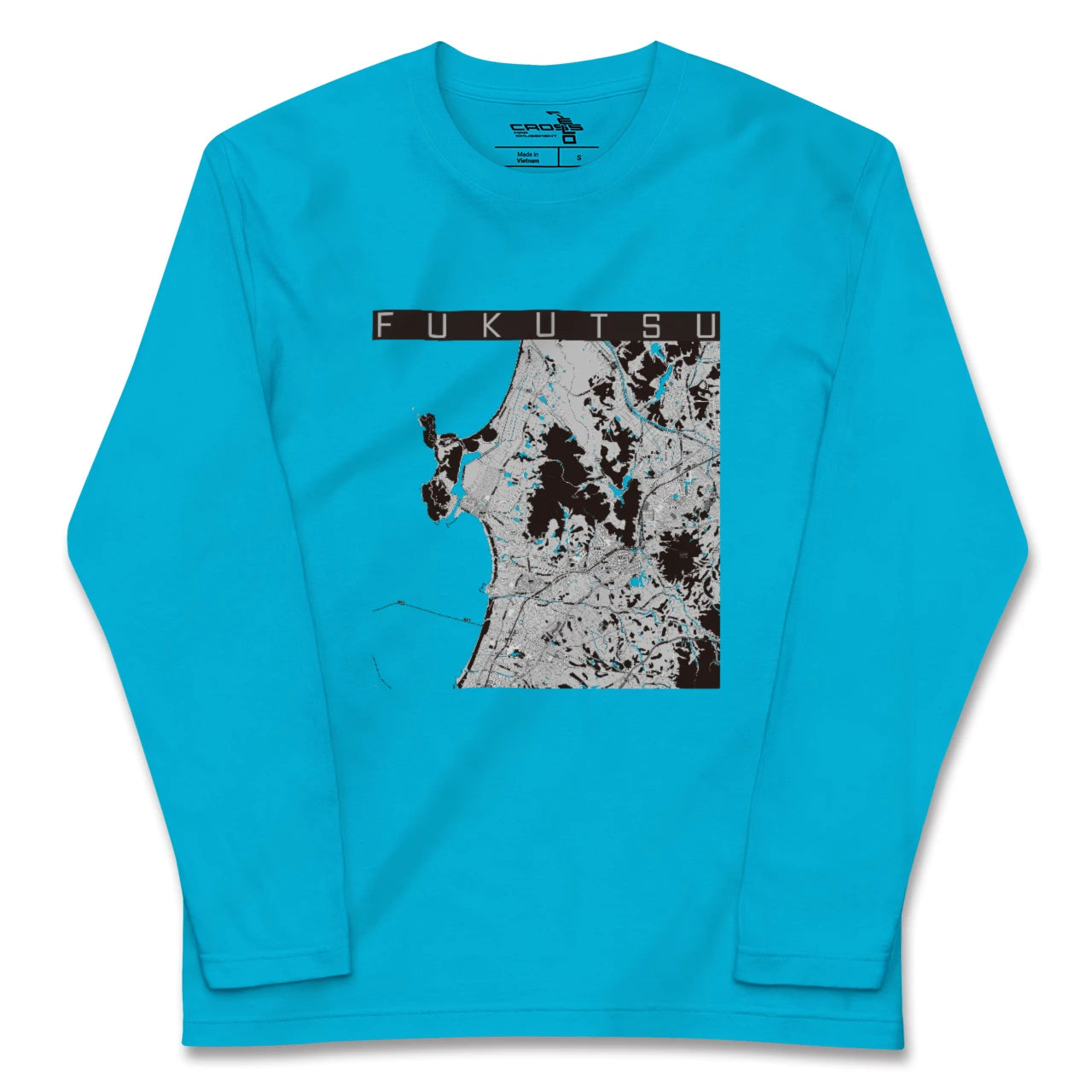 【福津(福岡県)】地図柄ロングスリーブTシャツ