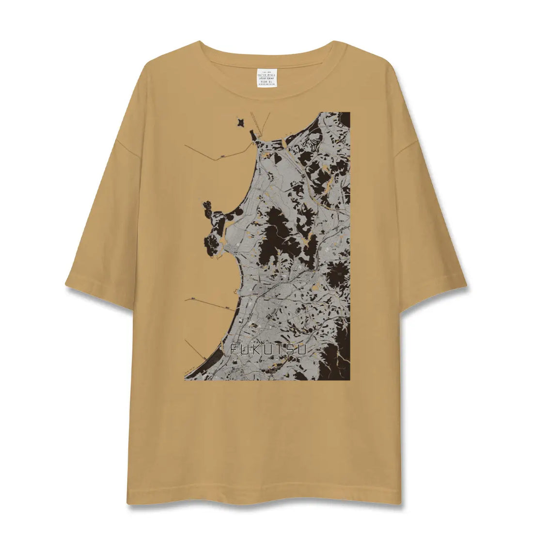 【福津(福岡県)】地図柄ビッグシルエットTシャツ