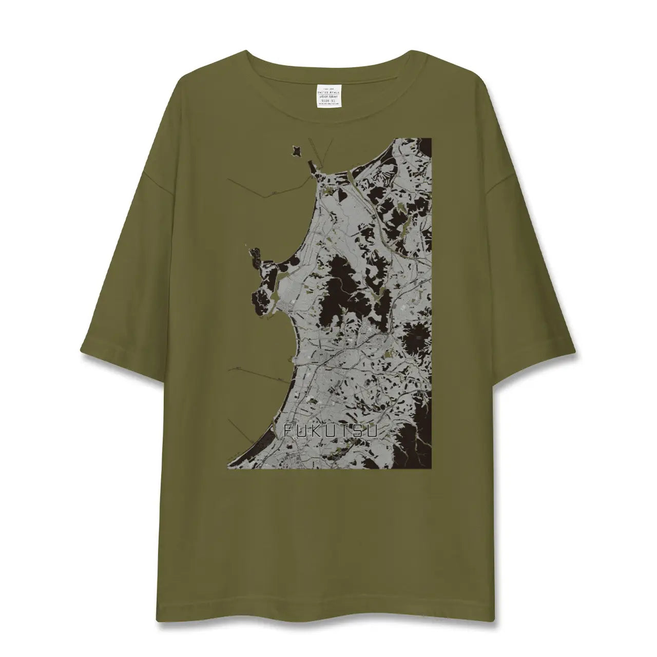 【福津(福岡県)】地図柄ビッグシルエットTシャツ