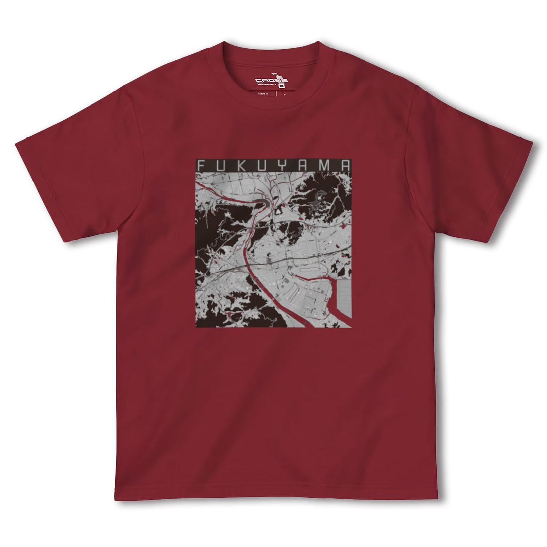 【福山(広島県)】地図柄ヘビーウェイトTシャツ