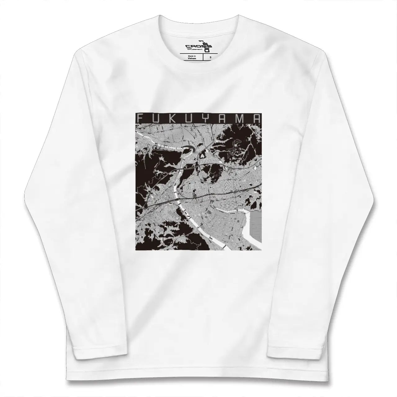 【福山(広島県)】地図柄ロングスリーブTシャツ