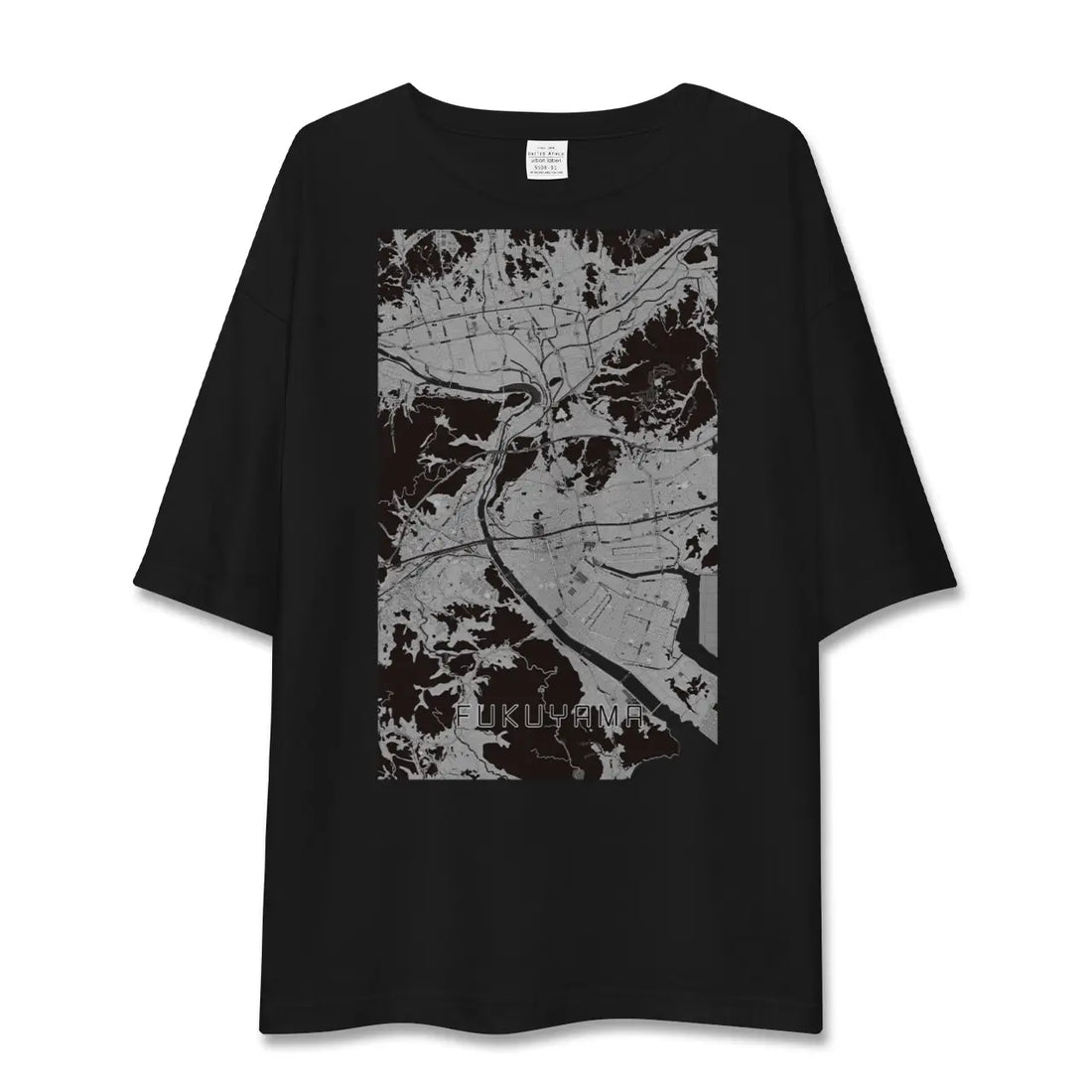 【福山(広島県)】地図柄ビッグシルエットTシャツ