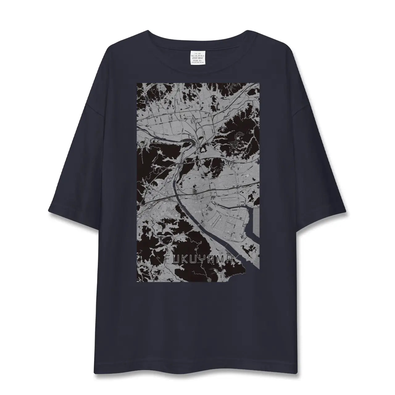 【福山(広島県)】地図柄ビッグシルエットTシャツ