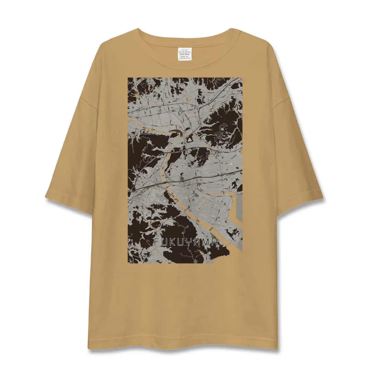 【福山(広島県)】地図柄ビッグシルエットTシャツ