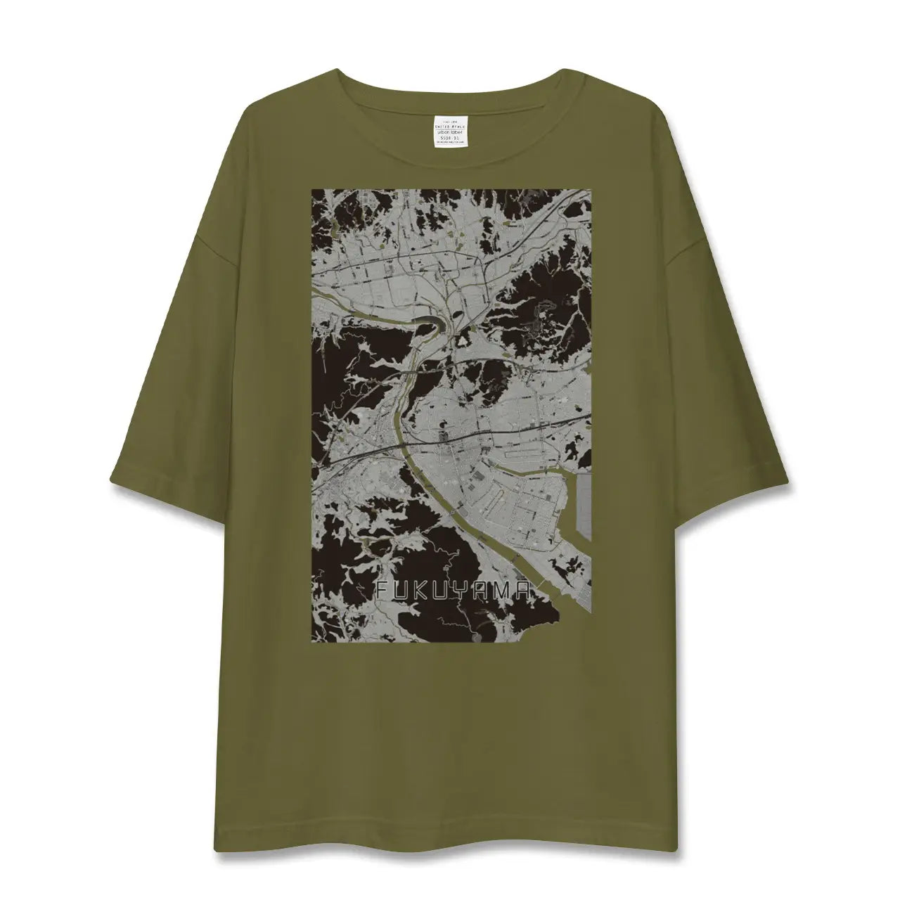 【福山(広島県)】地図柄ビッグシルエットTシャツ