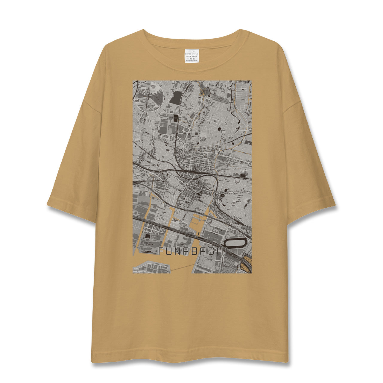 【船橋(千葉県)】地図柄ビッグシルエットTシャツ