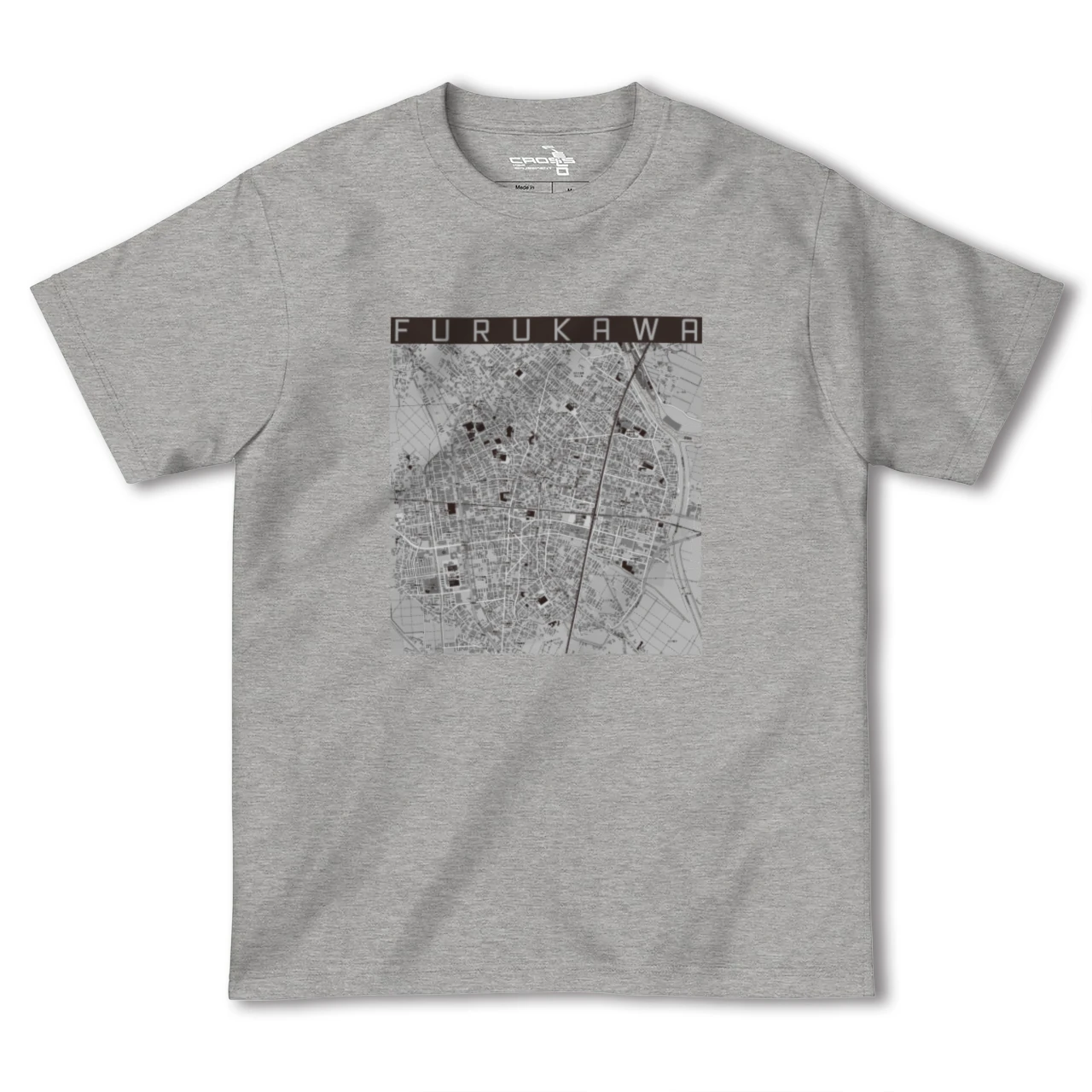 【古川(宮城県)】地図柄ヘビーウェイトTシャツ