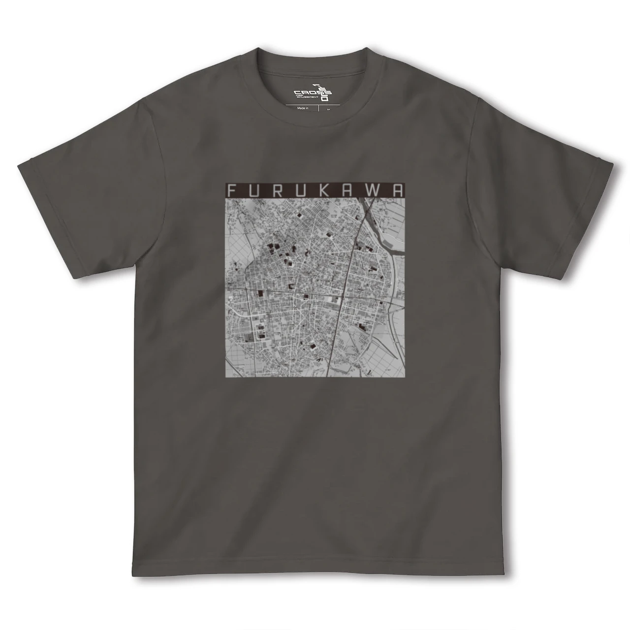 【古川(宮城県)】地図柄ヘビーウェイトTシャツ