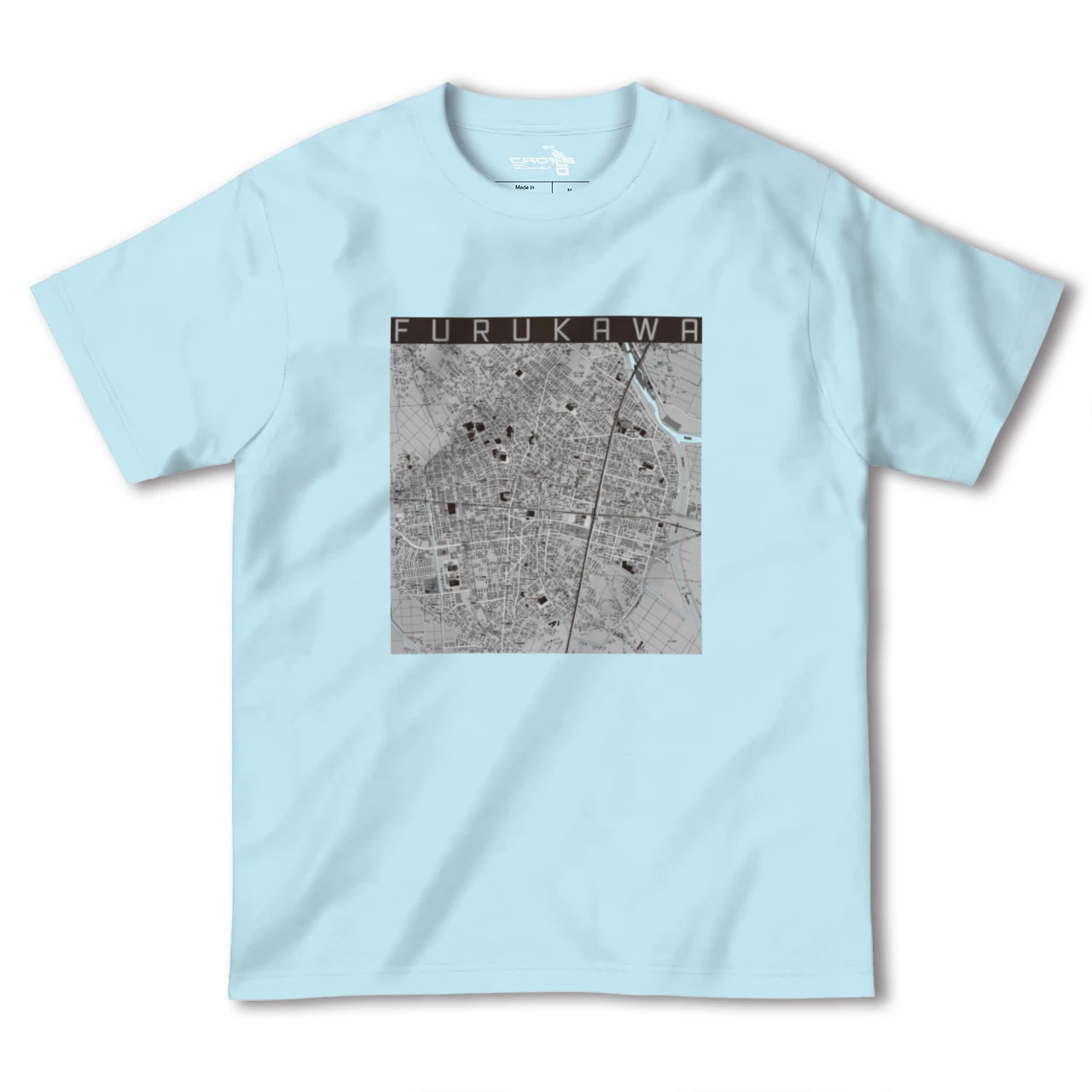 【古川(宮城県)】地図柄ヘビーウェイトTシャツ
