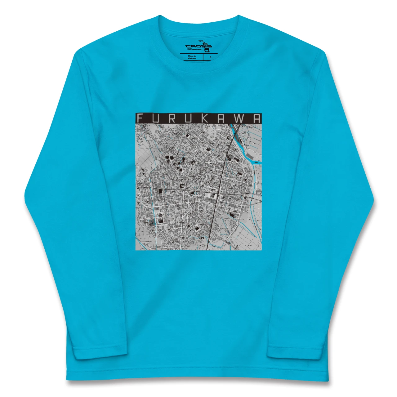 【古川(宮城県)】地図柄ロングスリーブTシャツ