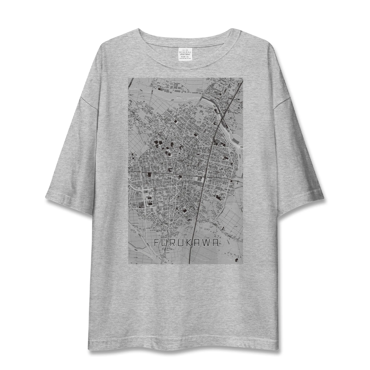 【古川(宮城県)】地図柄ビッグシルエットTシャツ