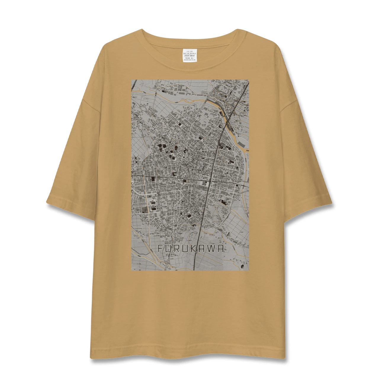 【古川(宮城県)】地図柄ビッグシルエットTシャツ