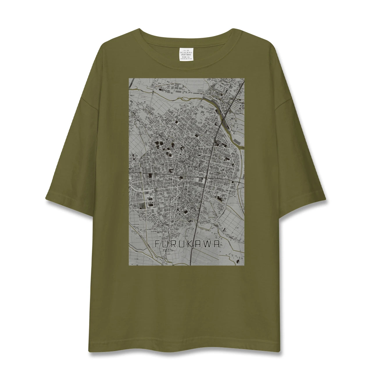 【古川(宮城県)】地図柄ビッグシルエットTシャツ