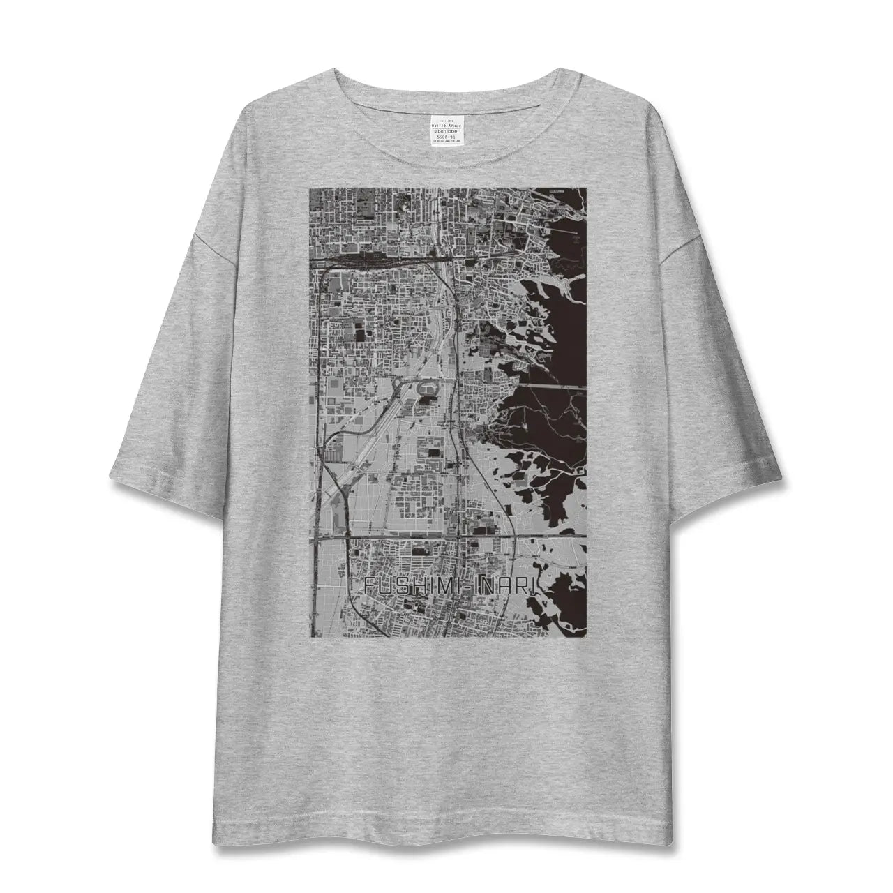 【伏見稲荷(京都府)】地図柄ビッグシルエットTシャツ