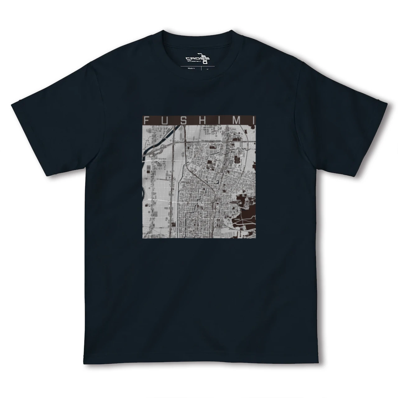 【伏見(京都府)】地図柄ヘビーウェイトTシャツ