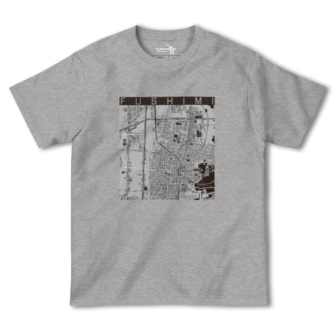 【伏見(京都府)】地図柄ヘビーウェイトTシャツ