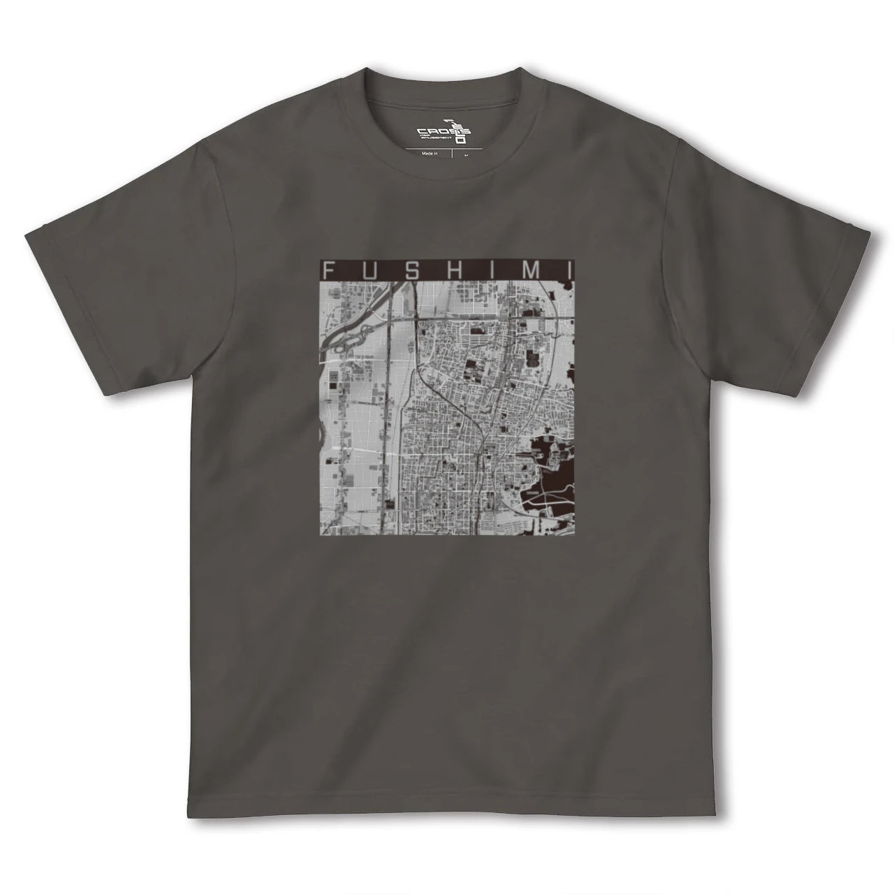 【伏見(京都府)】地図柄ヘビーウェイトTシャツ