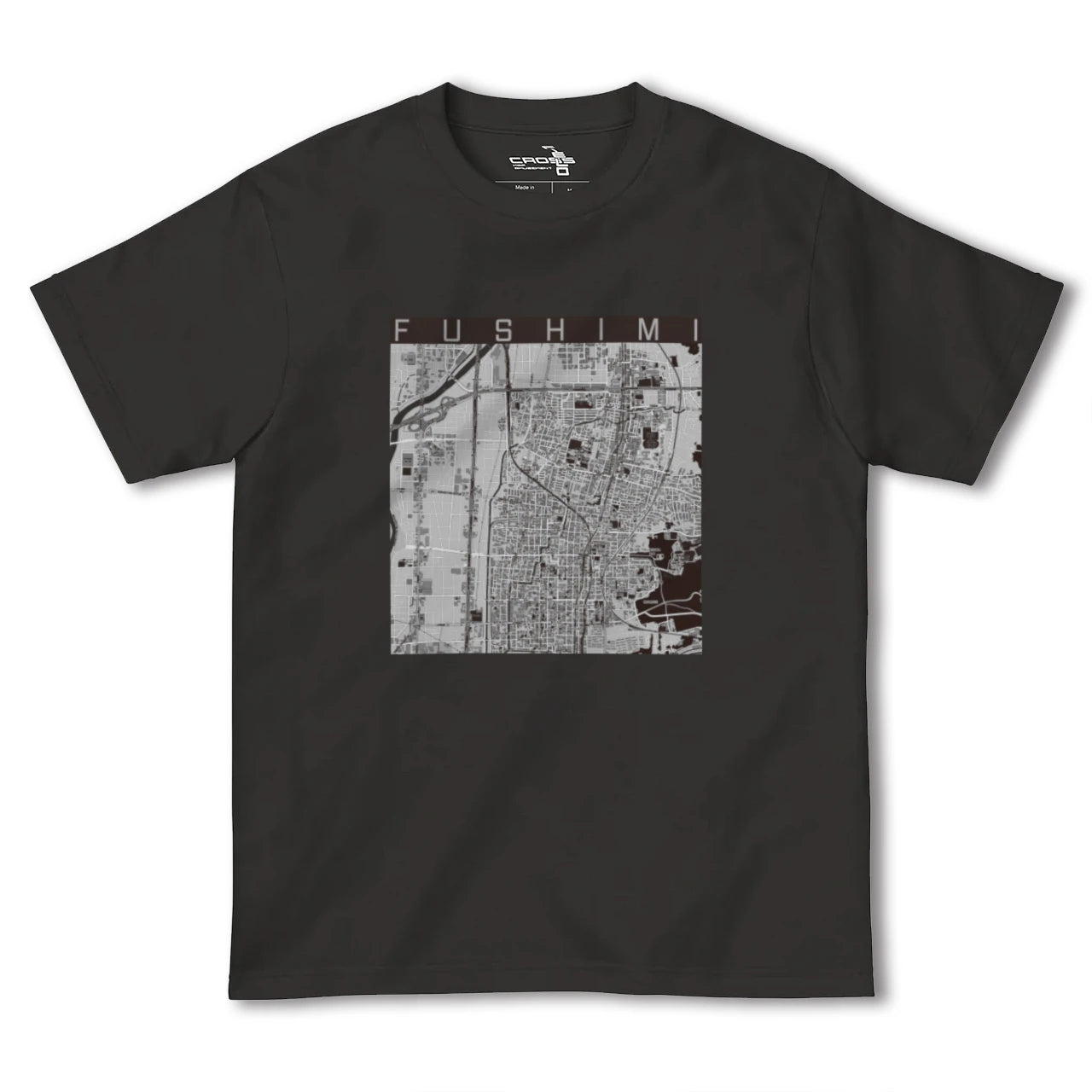 【伏見(京都府)】地図柄ヘビーウェイトTシャツ