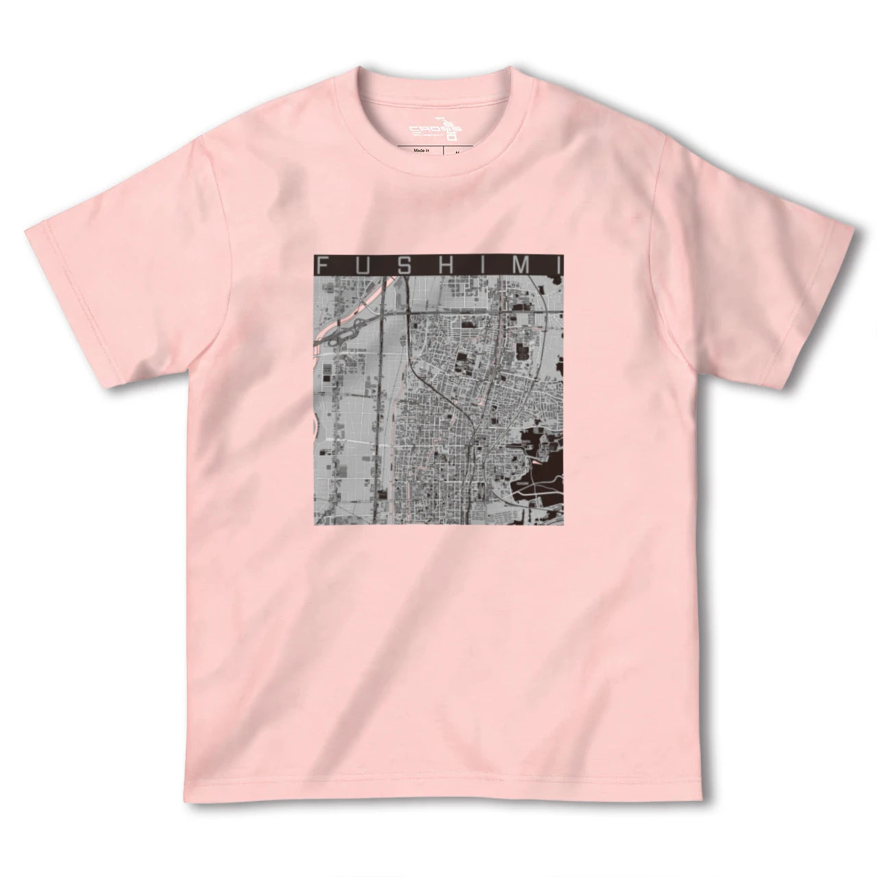 【伏見(京都府)】地図柄ヘビーウェイトTシャツ