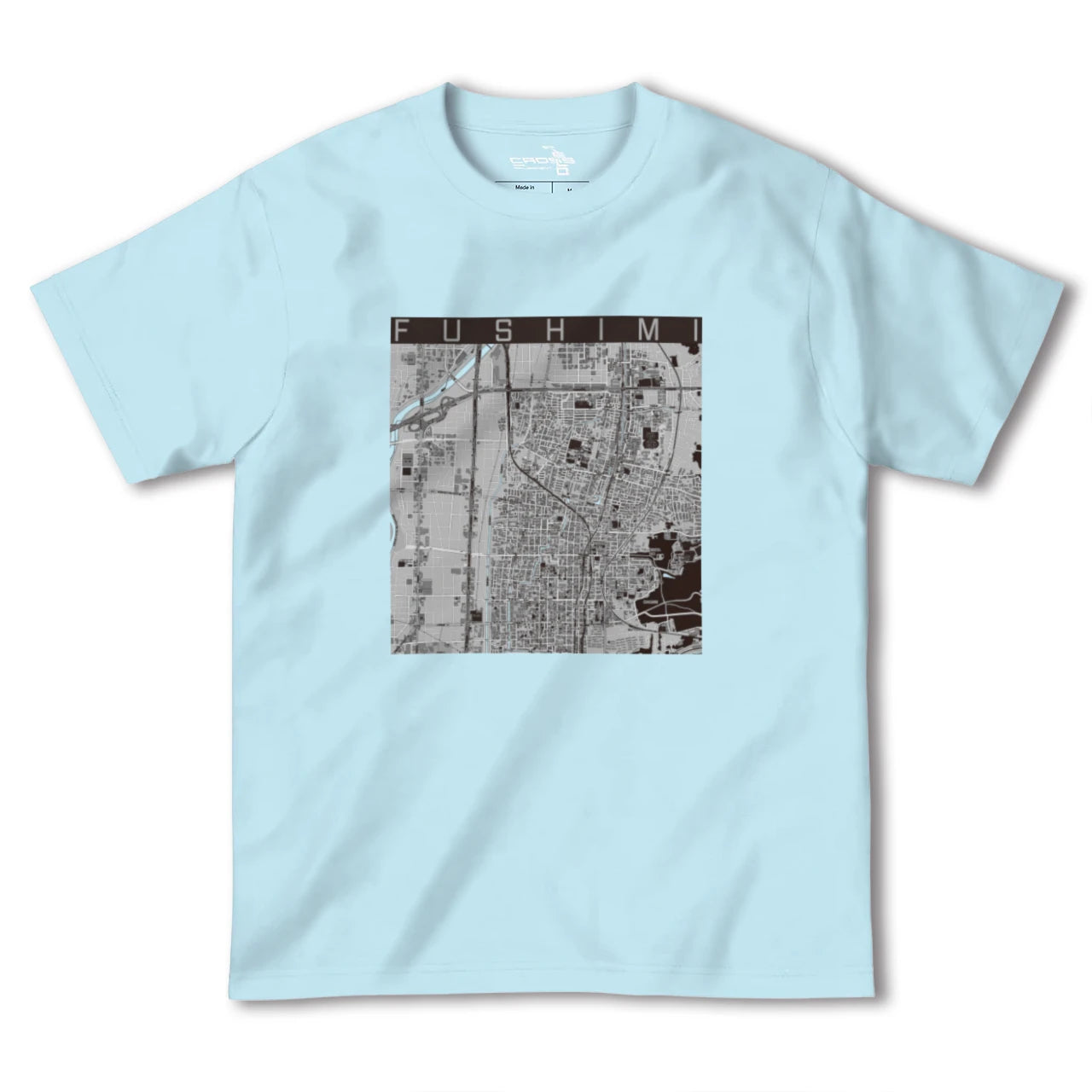 【伏見(京都府)】地図柄ヘビーウェイトTシャツ