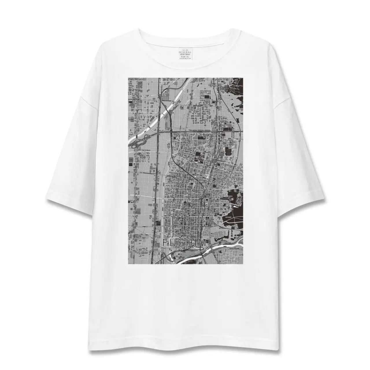 【伏見(京都府)】地図柄ビッグシルエットTシャツ