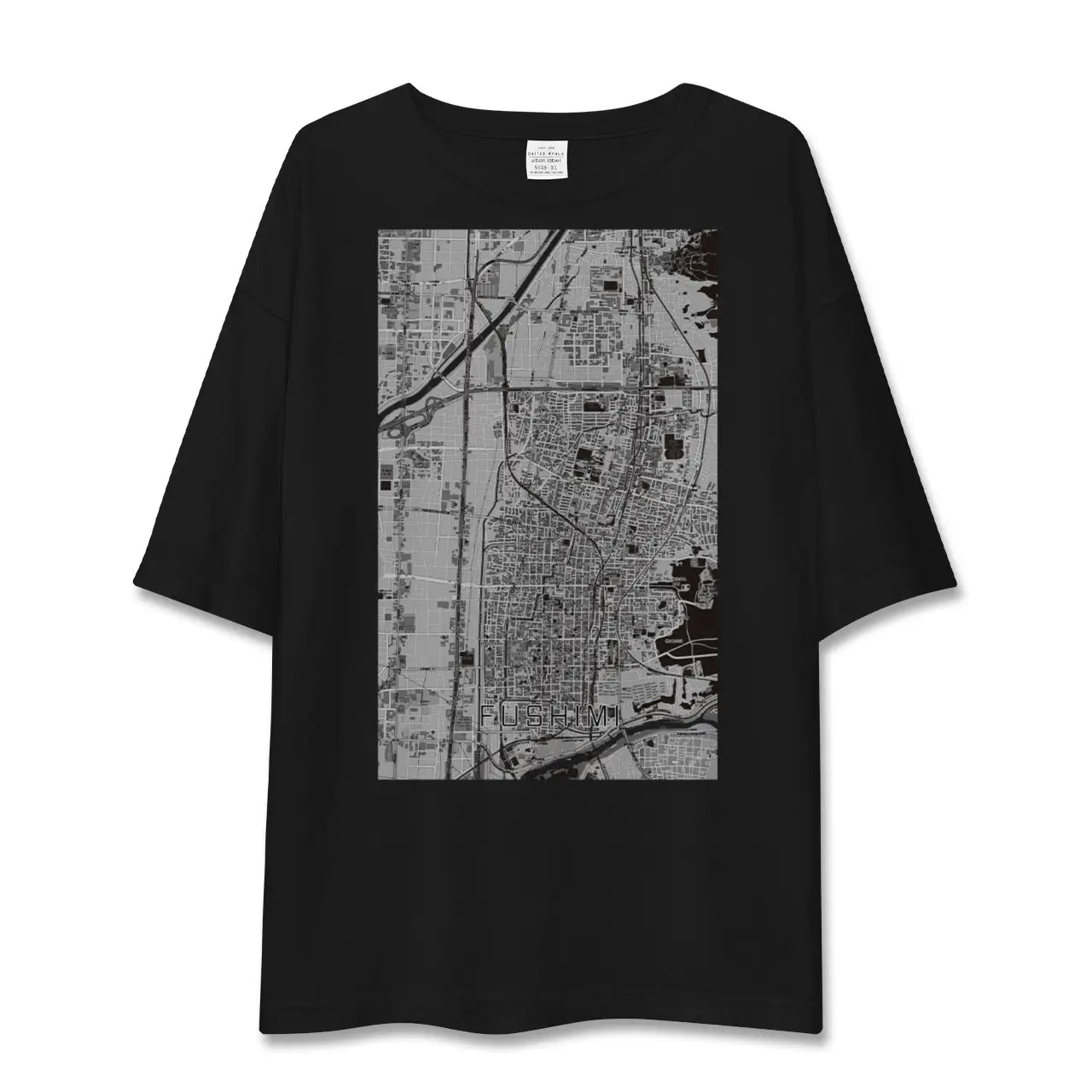 【伏見(京都府)】地図柄ビッグシルエットTシャツ