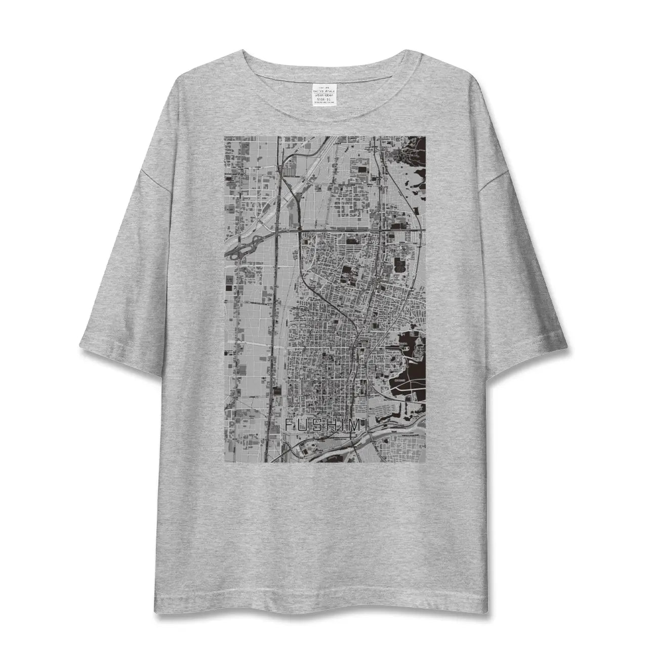 【伏見(京都府)】地図柄ビッグシルエットTシャツ