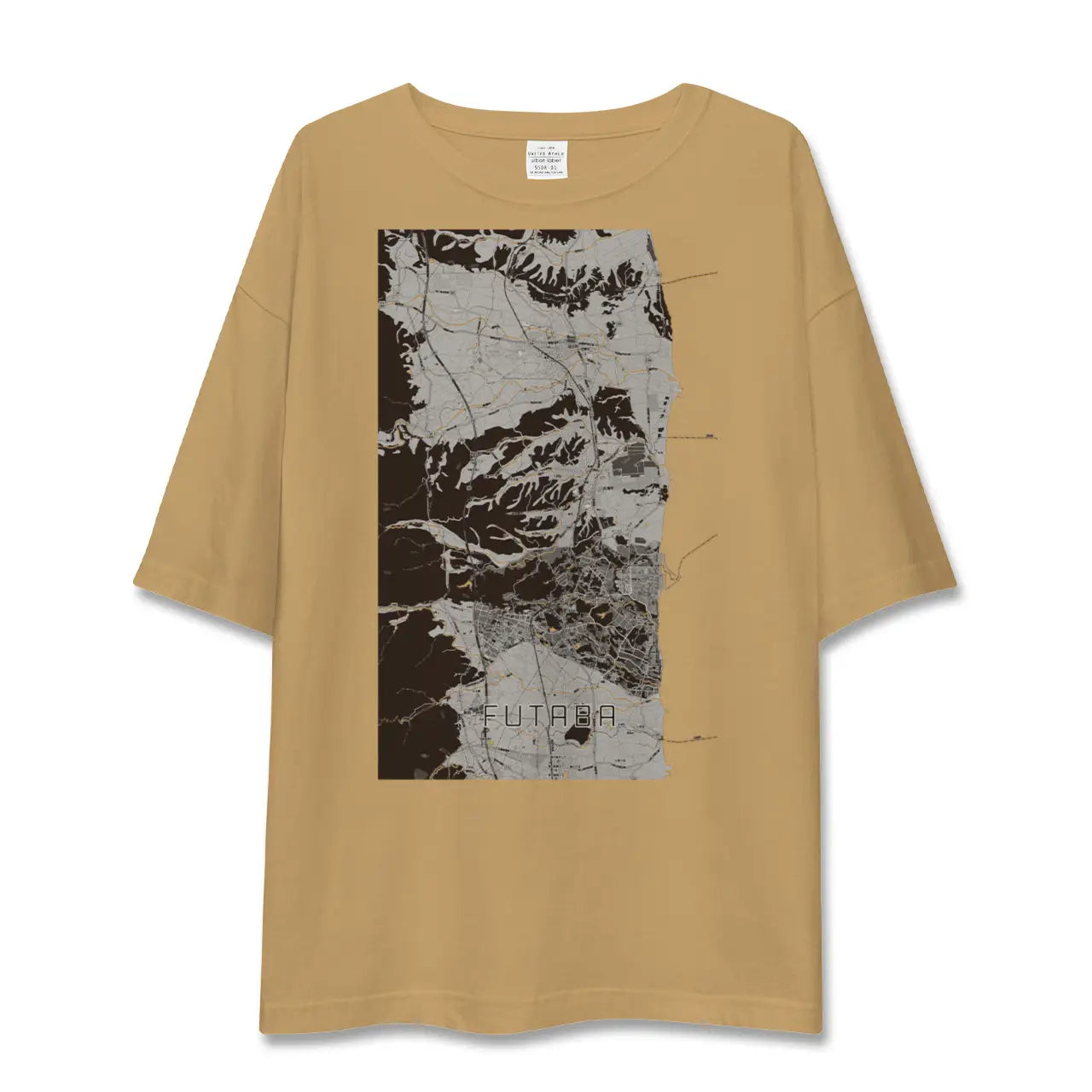 【双葉(福島県)】地図柄ビッグシルエットTシャツ