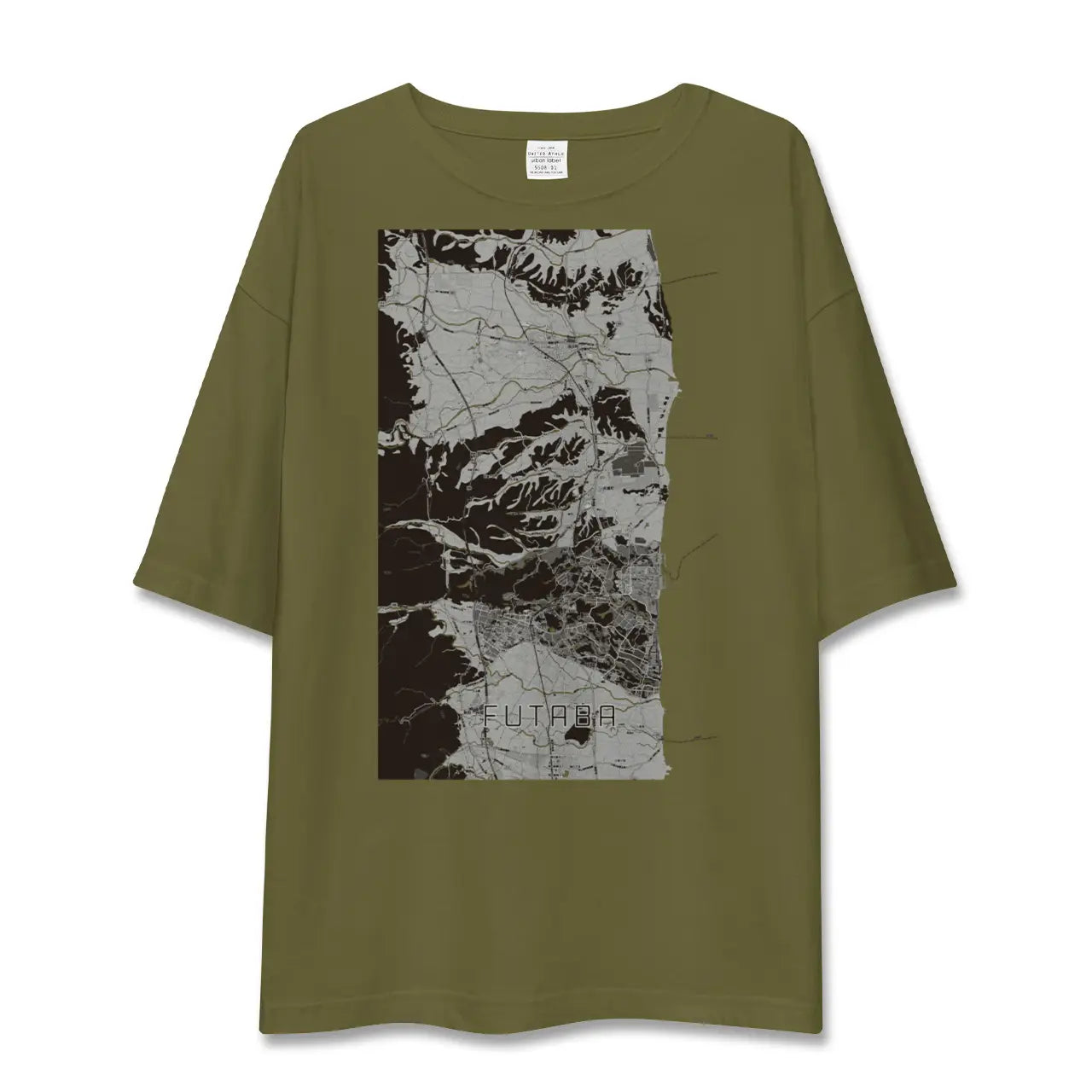 【双葉(福島県)】地図柄ビッグシルエットTシャツ
