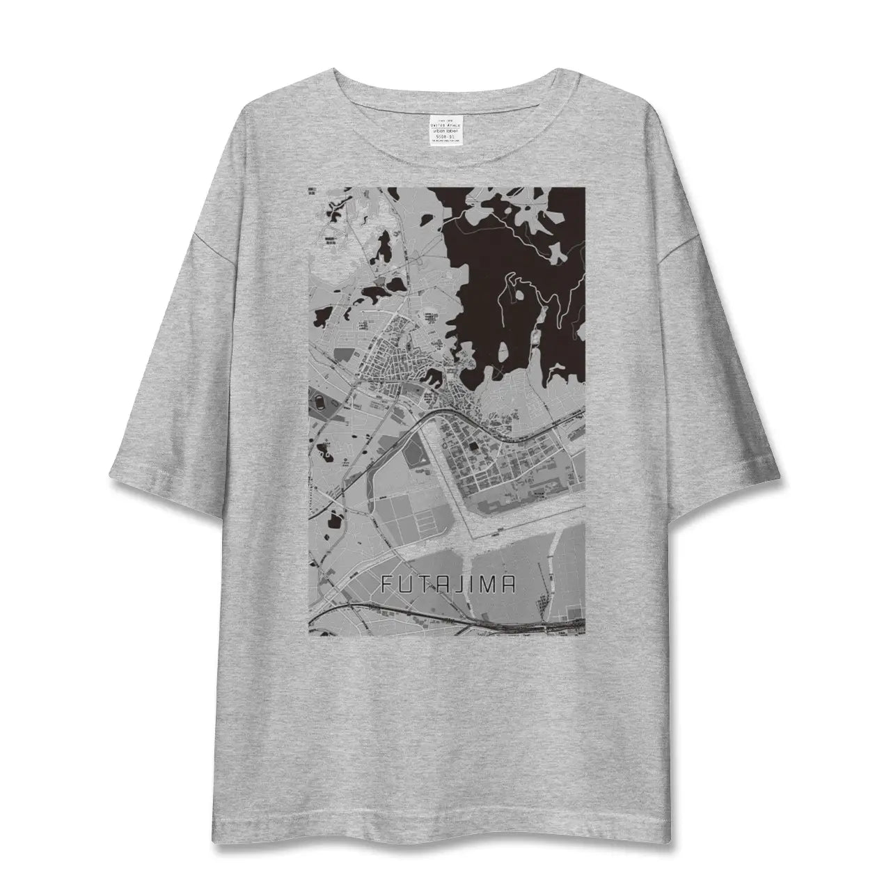 【二島(福岡県)】地図柄ビッグシルエットTシャツ
